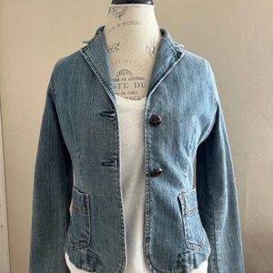 Gap Stretch Denim Blazer Jacket Size 2